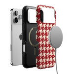 Scarlet Stitch | Red Houndstooth Case