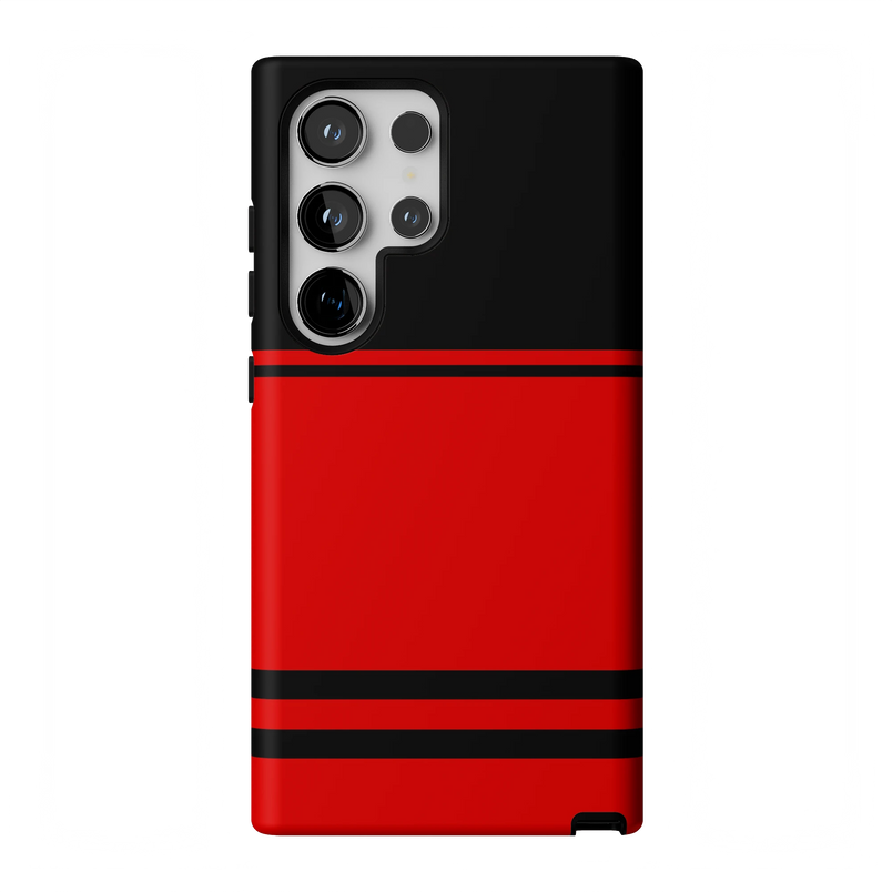 Go Canes | Black & Red Striped Case - Galaxy S24 Ultra