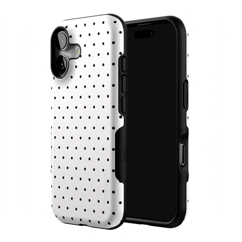 On the Dot | White Polka Dot Case