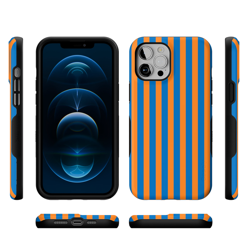 Go New York | Blue & Orange Stripes Case