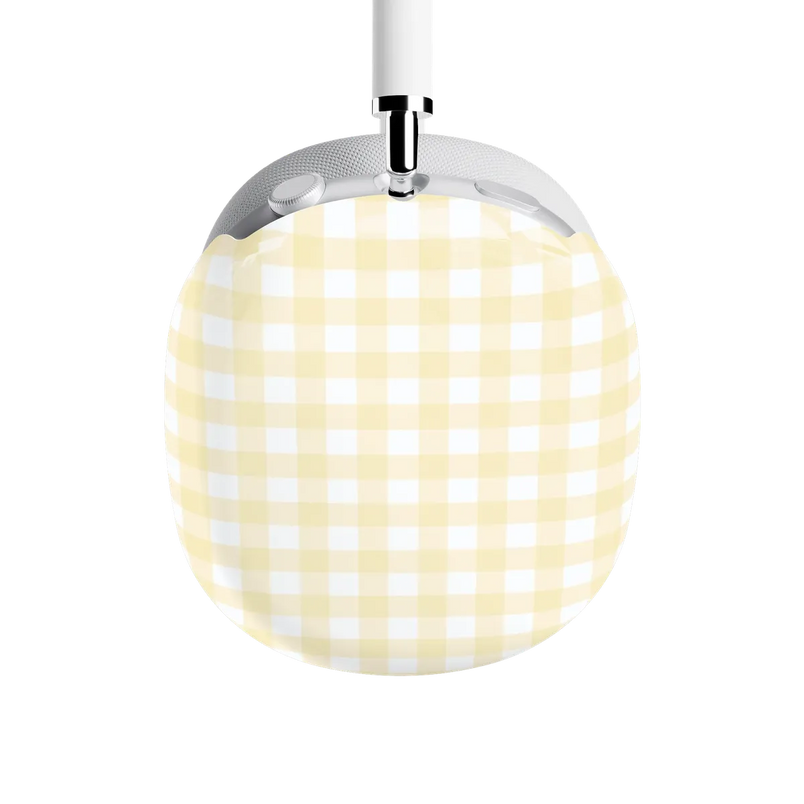 Pastel Picnic | Yellow Gingham AirPods Max Case