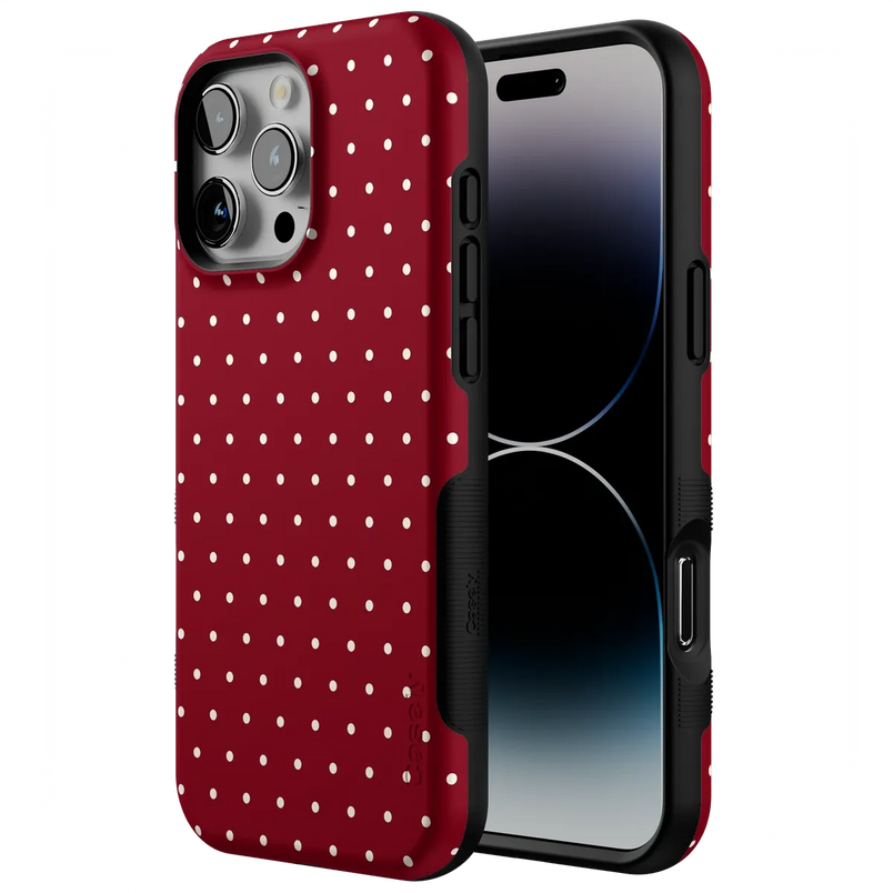 On the Dot | Maroon Polka Dot Case