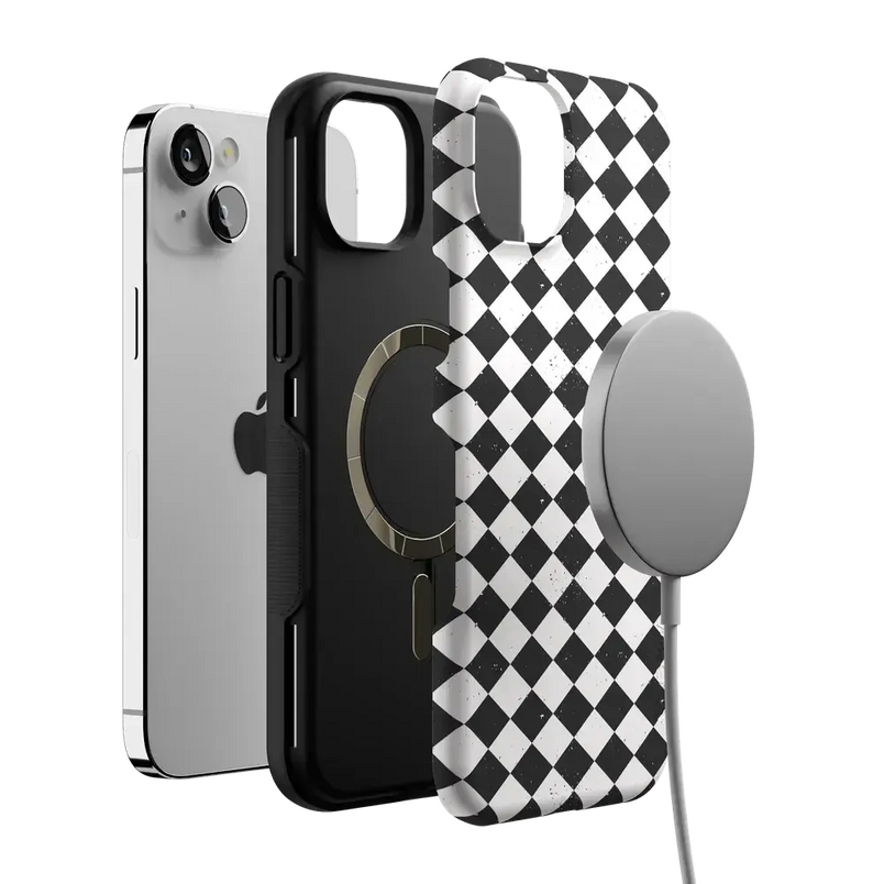 Salem's Hex | Black & White Checkered Case