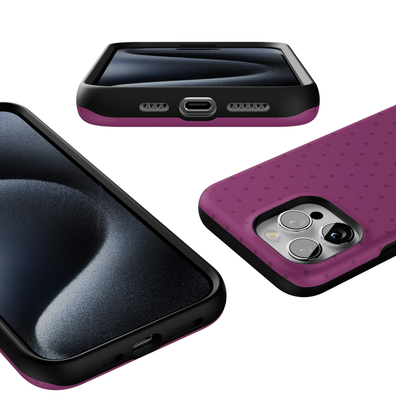 On the Dot | Plum Polka Dot Case