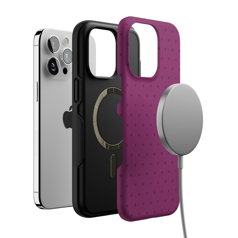 On the Dot | Plum Polka Dot Case