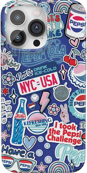 Out of the Blue | Pepsi Sticker Case iPhone Case get.casely 