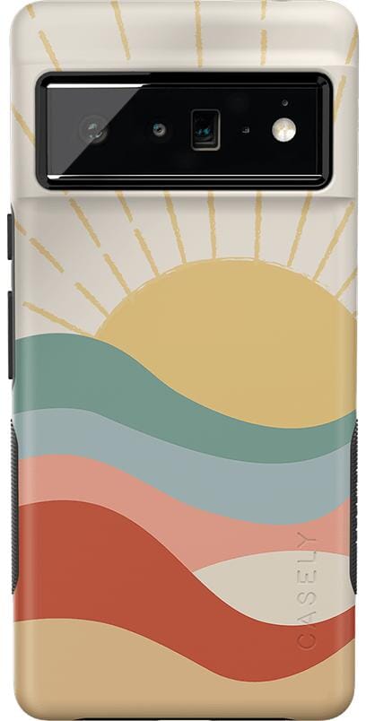 Here Comes the Sun | Colorblock Sunset Google Pixel Case Google Pixel Case get.casely Bold Google Pixel 6 
