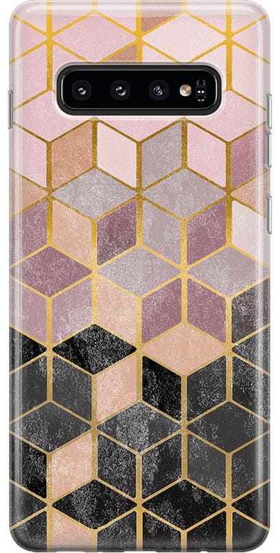 Stepping Up | Geo Rose Gold Marble Samsung Case Samsung Case get.casely Classic Galaxy S10 Plus 