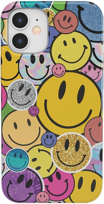 All Smiles | Smiley Face Sticker Case iPhone Case get.casely Classic + MagSafe® iPhone 15 Pro Max 