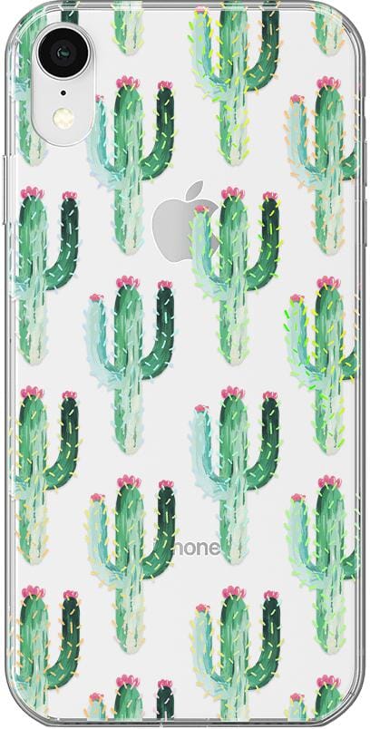 Lookin' Sharp | Cactus Patterned Clear Floral Case iPhone Case get.casely Classic iPhone XR 