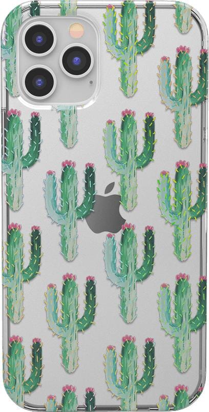 Lookin' Sharp | Cactus Patterned Clear Floral Case iPhone Case get.casely Classic iPhone 12 Pro 