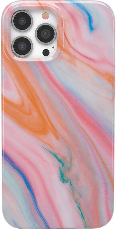 You're a Gem | Rainbow Marble Swirl Case iPhone Case get.casely Classic + MagSafe® iPhone 13 Pro 