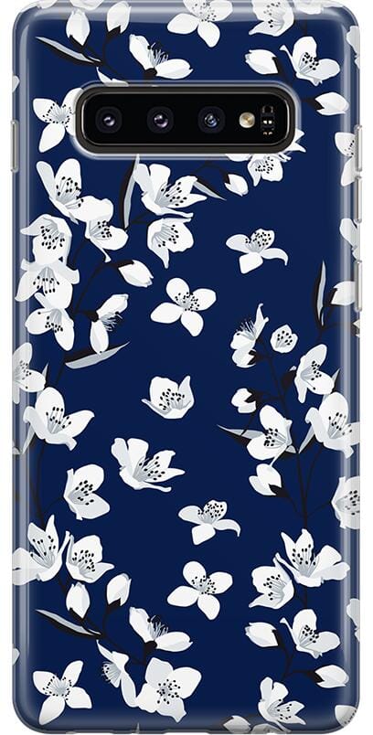 Floral Forest | Navy Cherry Blossom Floral Samsung Case Samsung Case get.casely Classic Galaxy S10 Plus 