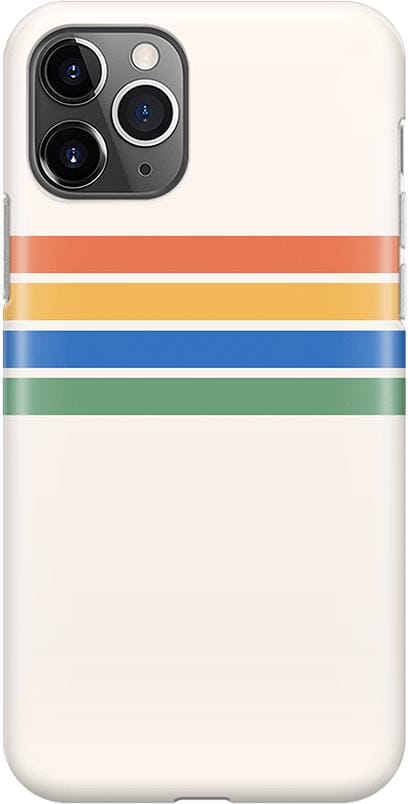 Totally Groovy | Rainbow Stripes Color Block Case iPhone Case get.casely Classic iPhone 11 Pro
