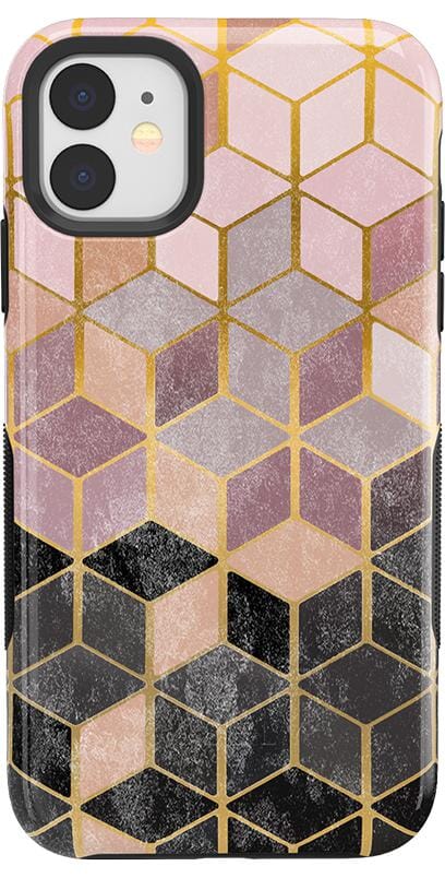 Stepping Up | Geo Rose Gold Marble Case iPhone Case get.casely Bold iPhone 11 