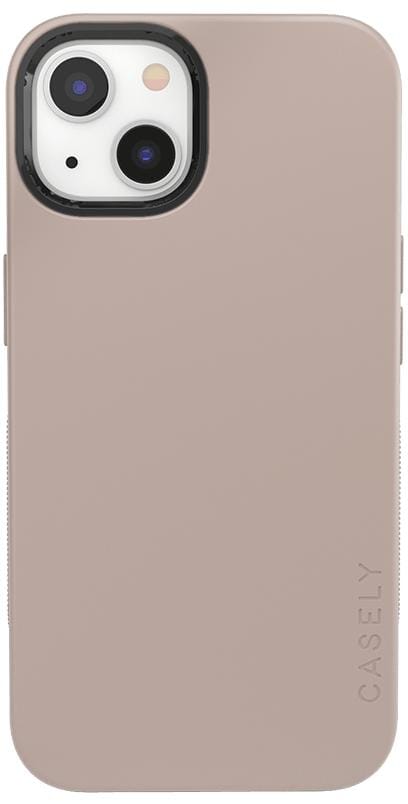 Taupe on Nude | Solid Beige Color Minimalist Case iPhone Case get.casely Bold + MagSafe® iPhone 13