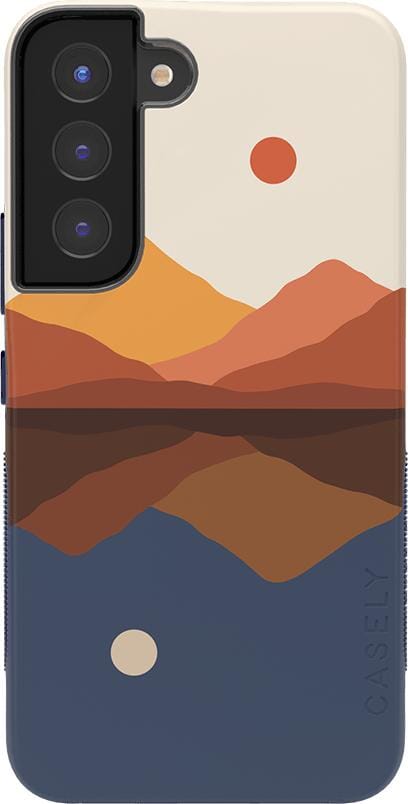 Opposites Attract | Day & Night Colorblock Mountains Samsung Case Samsung Case get.casely Bold Galaxy S22 