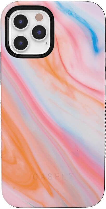 You're a Gem | Rainbow Marble Swirl Case iPhone Case get.casely Classic + MagSafe® iPhone 13 Pro 