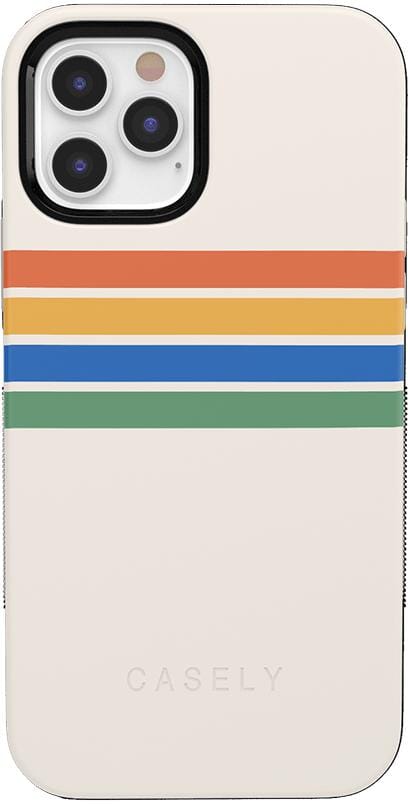 Totally Groovy | Rainbow Stripes Color Block Case iPhone Case get.casely Bold iPhone 12 Pro