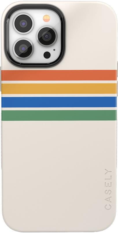 Totally Groovy | Rainbow Stripes Color Block Case iPhone Case get.casely Classic iPhone 12 Pro