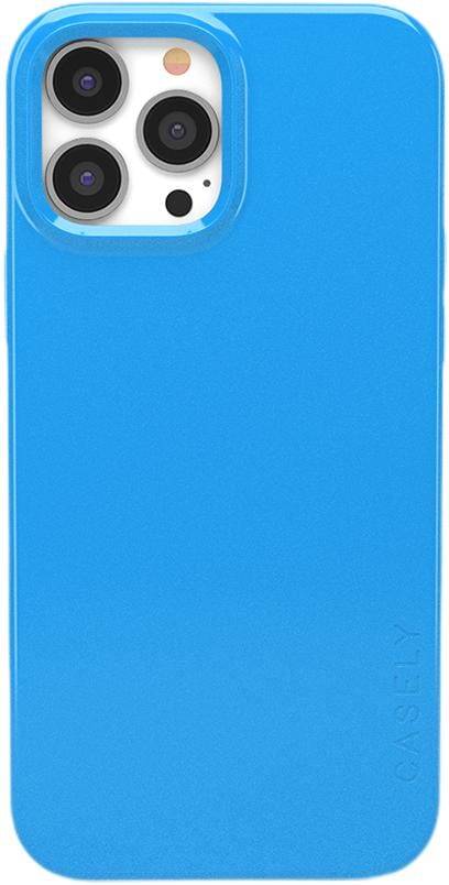 Miami Cabana | Solid Neon Blue Case iPhone Case get.casely Classic + MagSafe® iPhone 13 Pro Max 
