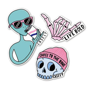 The Bad to the Bone Pack Sticker Pack get.casely 