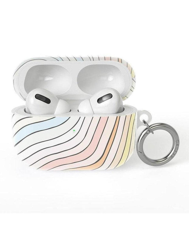 AirPods Pro Case SHOPSTORM_HIDDEN_PRODUCT Casely Club Ride The Wave | Pastel Rainbow Lined AirPods Pro Case 
