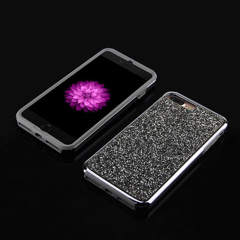 All That Glitter | Charcoal Silver Crystal Case iPhone Case get.casely 
