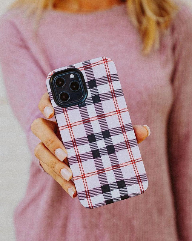 As if! | Light Purple Plaid Case iPhone Case get.casely 