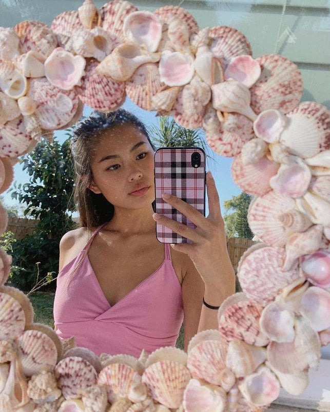 As if! | Light Purple Plaid Case iPhone Case get.casely 