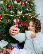 As if! | Red Plaid iPhone Case Phone Case get.casely Essential + MagSafe® iPhone 15 Plus