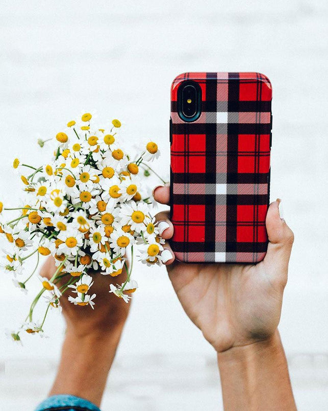 As if! | Red Plaid iPhone Case iPhone Case get.casely 