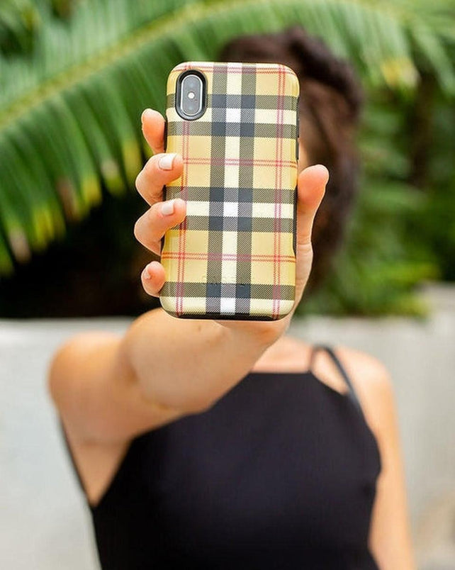 As if! | Yellow Plaid iPhone Case iPhone Case get.casely 