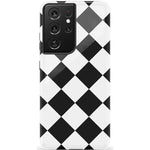 Black Checkerboard | High Contrast Design Case Phone Case Casetry Essential Galaxy S21 Ultra