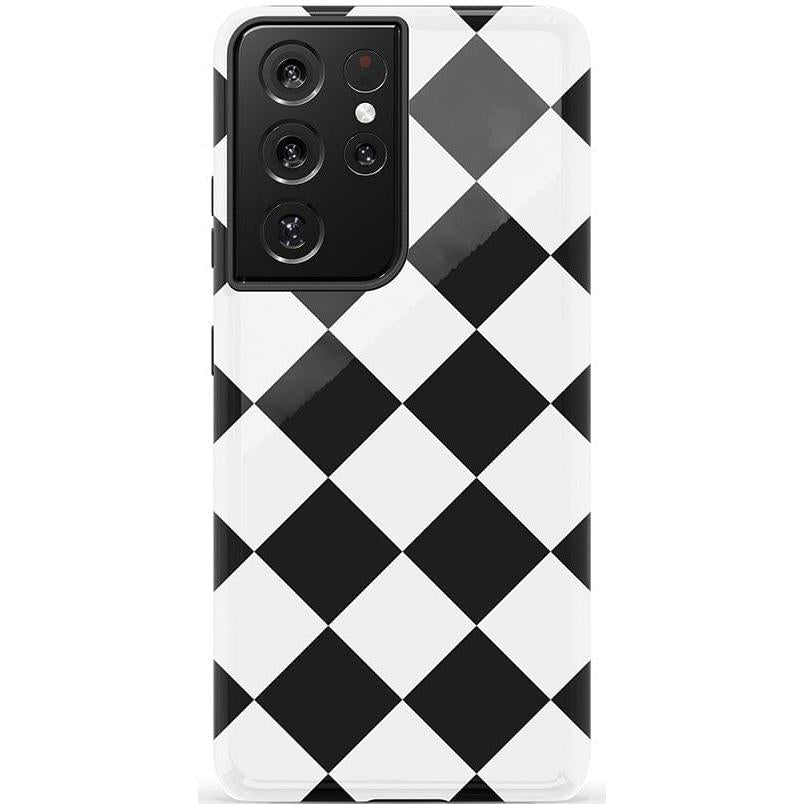Black Checkerboard | High Contrast Design Case Phone Case Casetry Essential Galaxy S21 Ultra