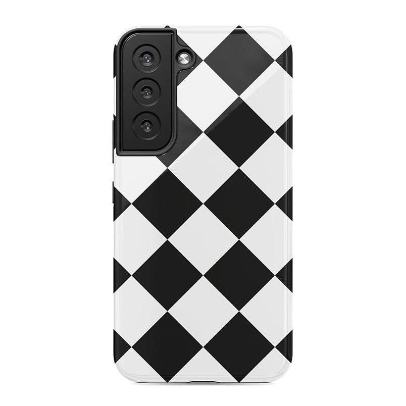Black Checkerboard | High Contrast Design Case Phone Case Casetry Essential Galaxy S22