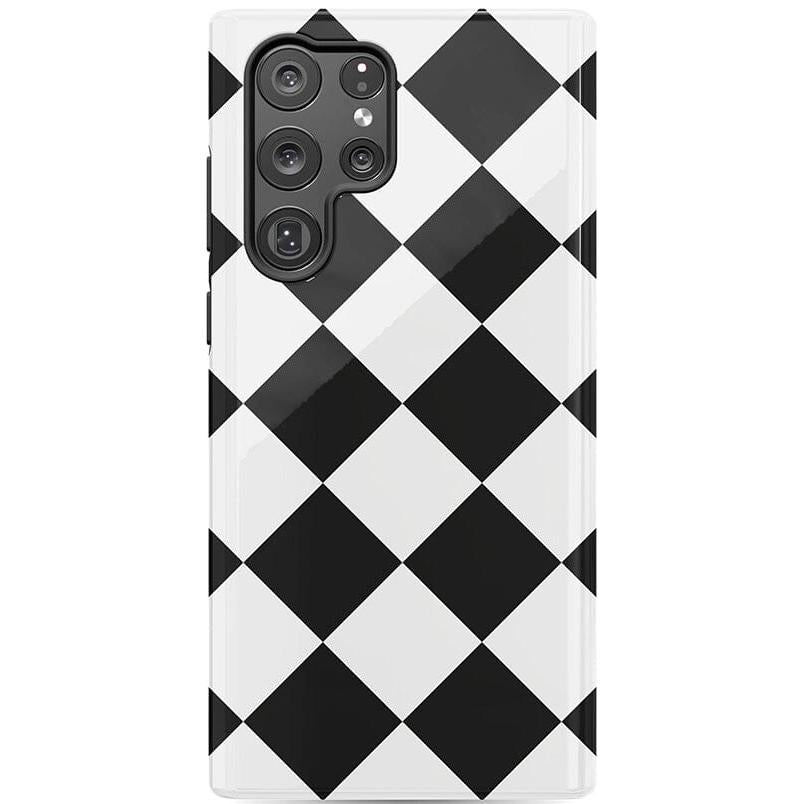 Black Checkerboard | High Contrast Design Case Phone Case Casetry Essential Galaxy S22 Ultra