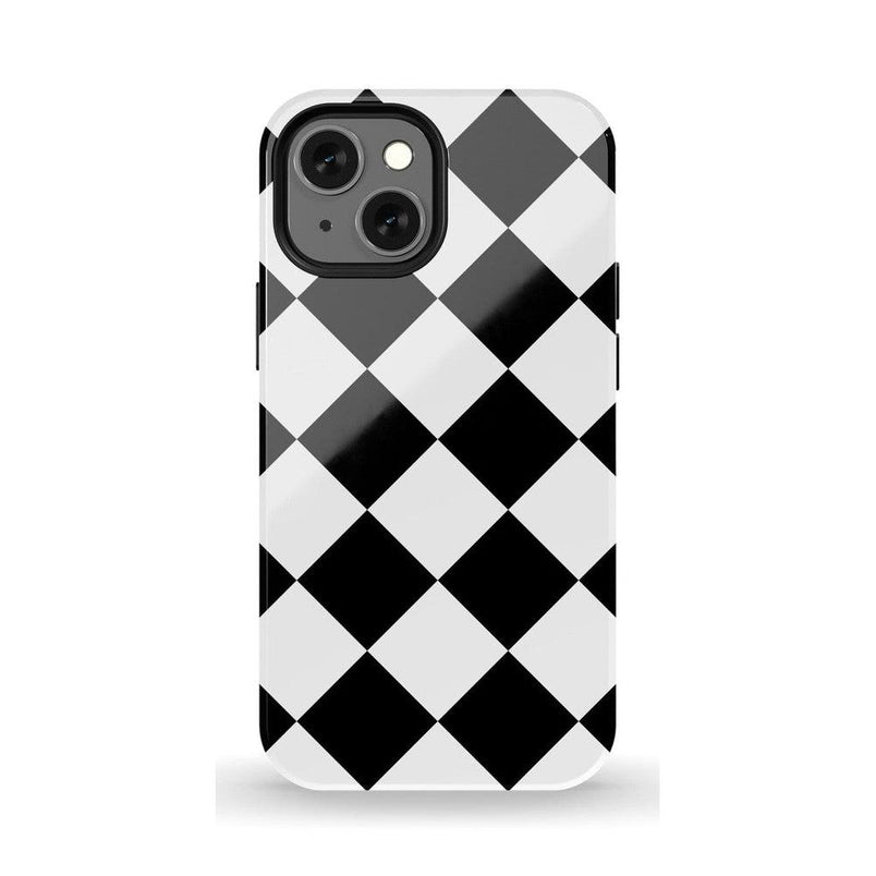 Black Checkerboard | High Contrast Design Case Phone Case Casetry Essential + MagSafe® iPhone 13 Mini