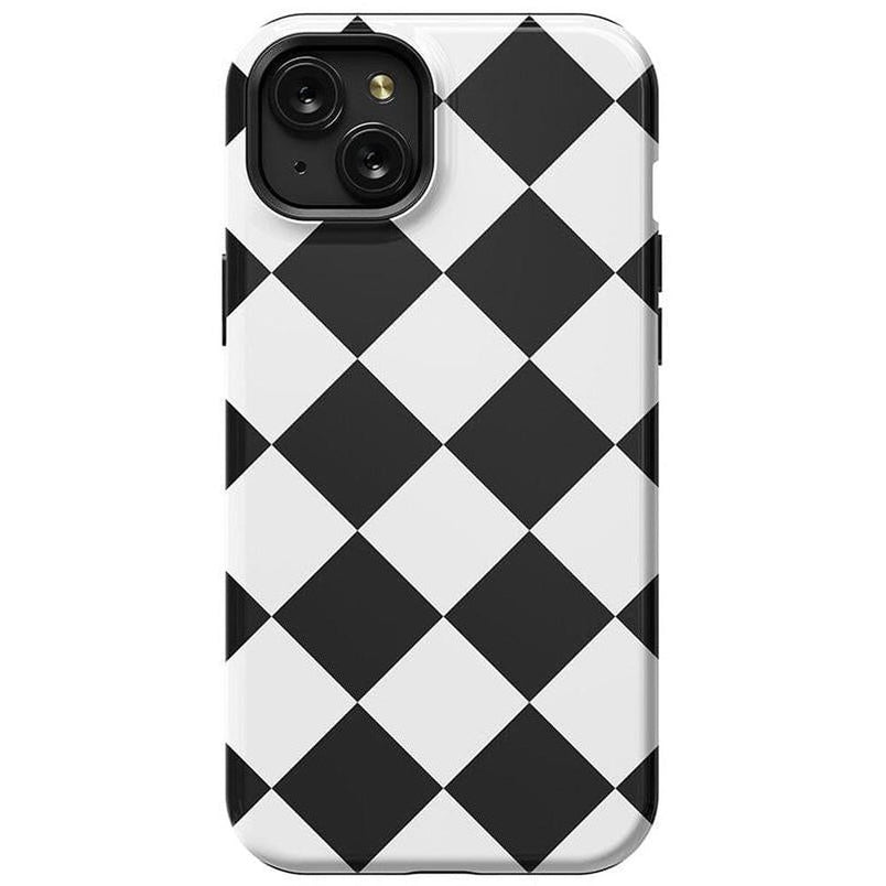 Black Checkerboard | High Contrast Design Case Phone Case Casetry Essential + MagSafe® iPhone 15 Plus