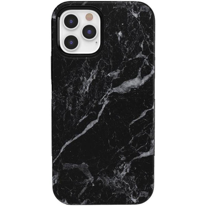 Black Pearl | Classic Black Marble Case iPhone Case get.casely Bold iPhone 12 Pro