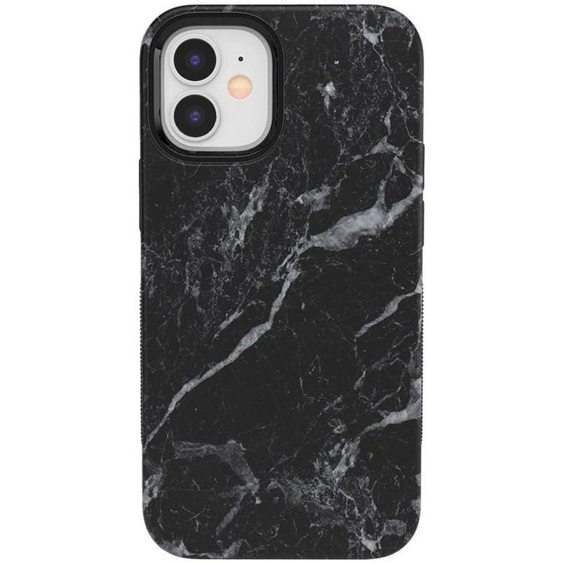 Black Pearl | Classic Black Marble Case iPhone Case get.casely Bold iPhone 12 Mini