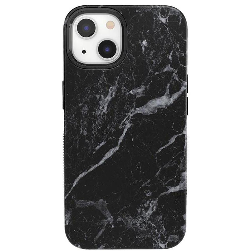Black Pearl | Classic Black Marble Case iPhone Case get.casely Bold + MagSafe® iPhone 13