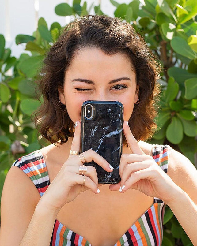 Black Pearl | Classic Black Marble Samsung Case Samsung Case get.casely 