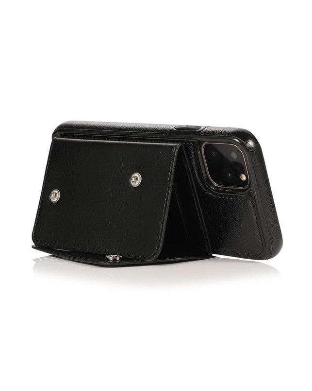Black Vegan Leather | Wallet Case iPhone Case get.casely 