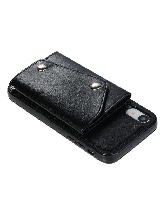 Black Vegan Leather | Wallet Case iPhone Case get.casely 