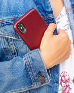 Burgundy Red on Black | Ultra-Protective Bold Case iPhone Case get.casely 