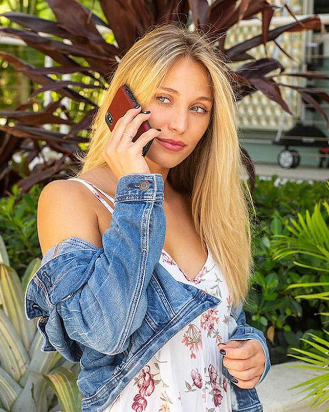 Burgundy Red on Black | Ultra-Protective Bold Case iPhone Case get.casely 