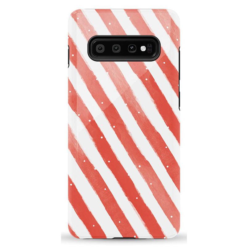 Candy Cane Lane | Peppermint Stripes Case Phone Case Casetry Essential Galaxy S10 Plus