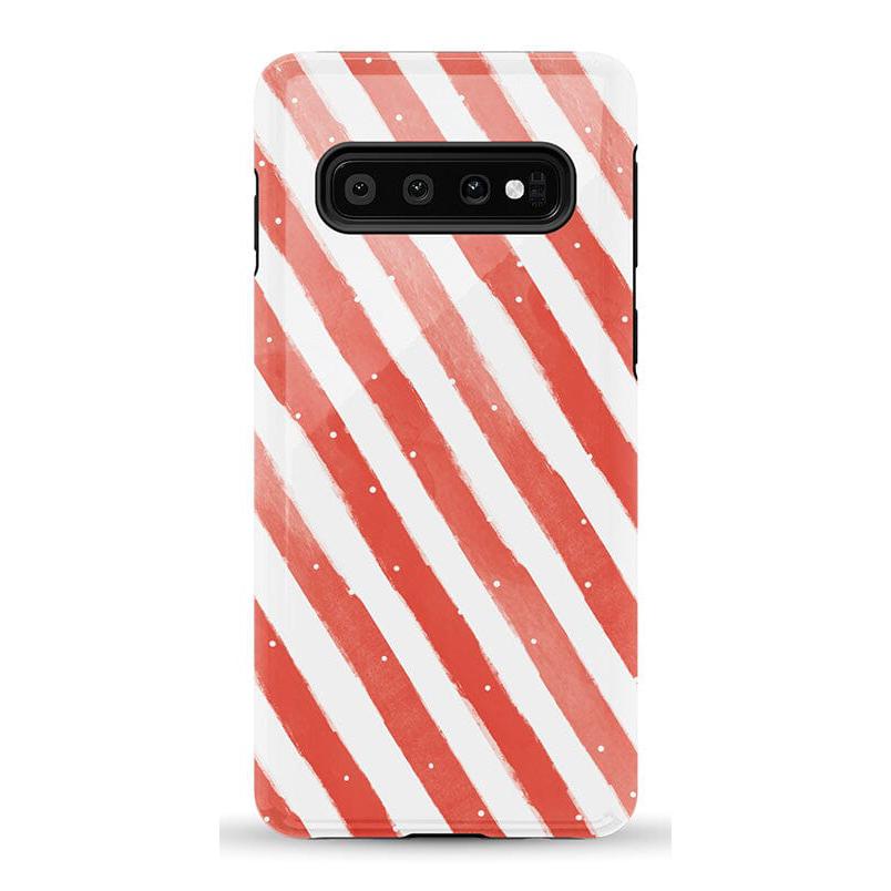 Candy Cane Lane | Peppermint Stripes Case Phone Case Casetry Essential Galaxy S10