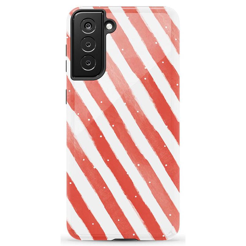 Candy Cane Lane | Peppermint Stripes Case Phone Case Casetry Essential Galaxy S22